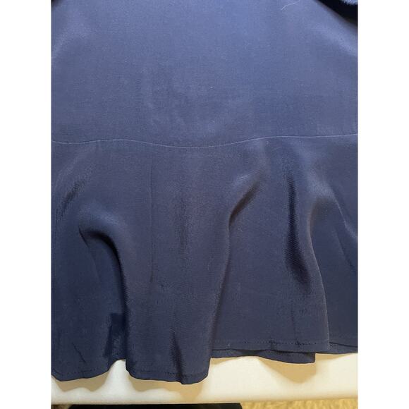 Gap Navy Flounce Hem Dress Long Sleeve Size Large NWT - Picture 3 of 9